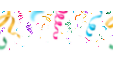Confetti seamless vector banner