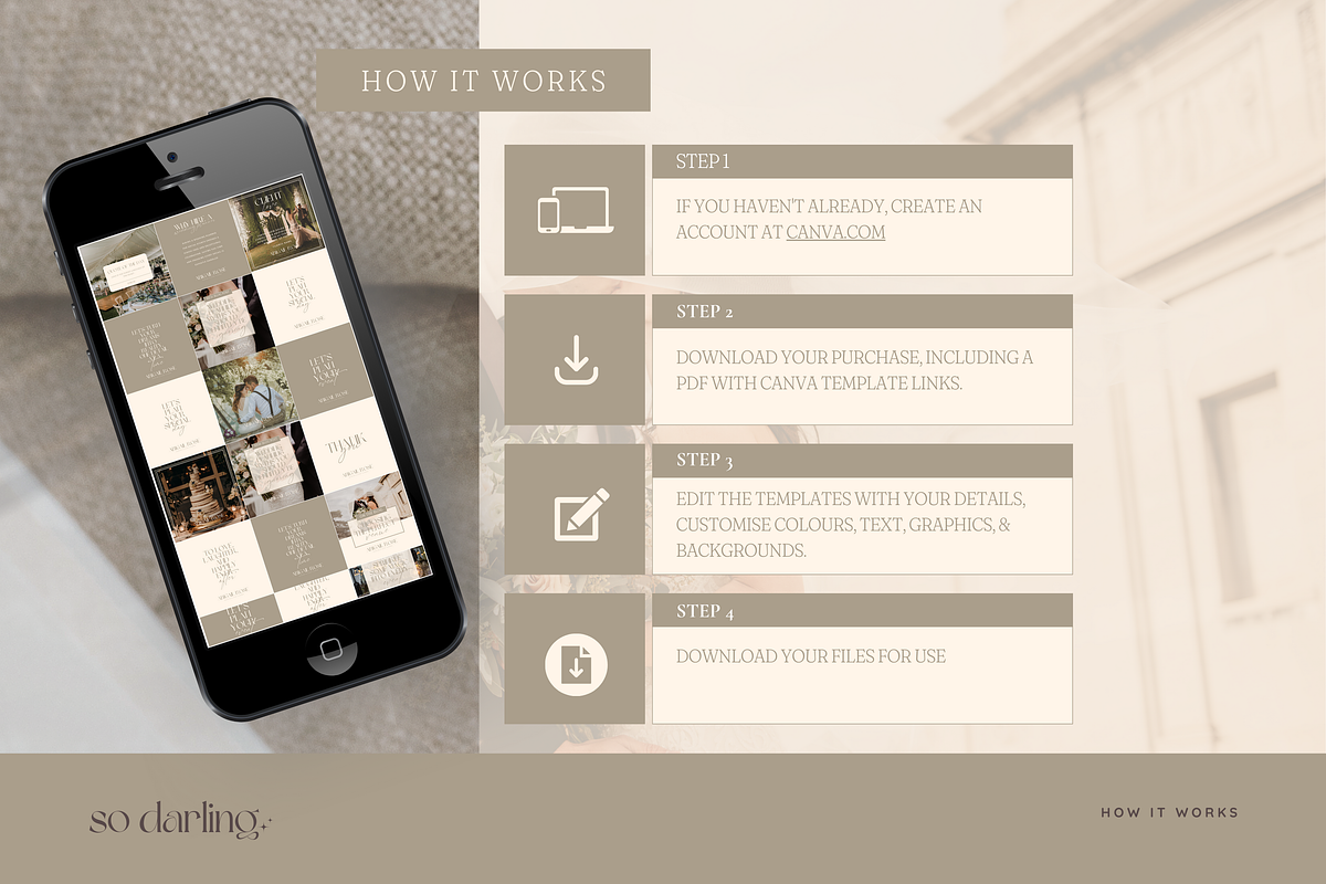 CANVA Logo, Brand board & Socials, a Branding & Logo Template by So Darling Studio (Photo 6 of 8)
