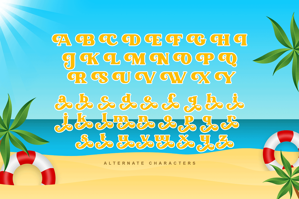 Hello Sun - A Modern Summer Font, a Serif Font by overlaytemplates (Photo 5 of 5)
