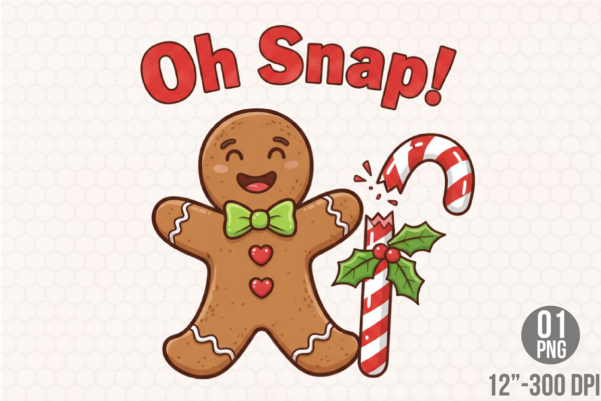 Oh Snap! Gingerbread Man, an Illustration by Designking (Photo 2 of 6)