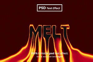 Liquid melting text effect style
