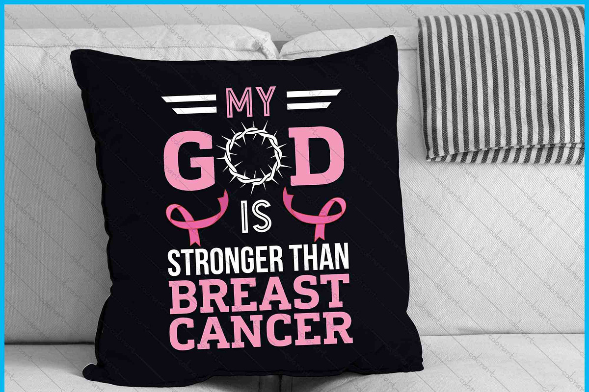 Awareness God Stronger Cancer SVG, an Object Graphic by Creativeusart (Photo 4 of 4)