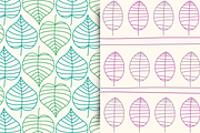 Outlines leaves-Patterns, an Illustration by himoki (Thumbnail 4 of 5)