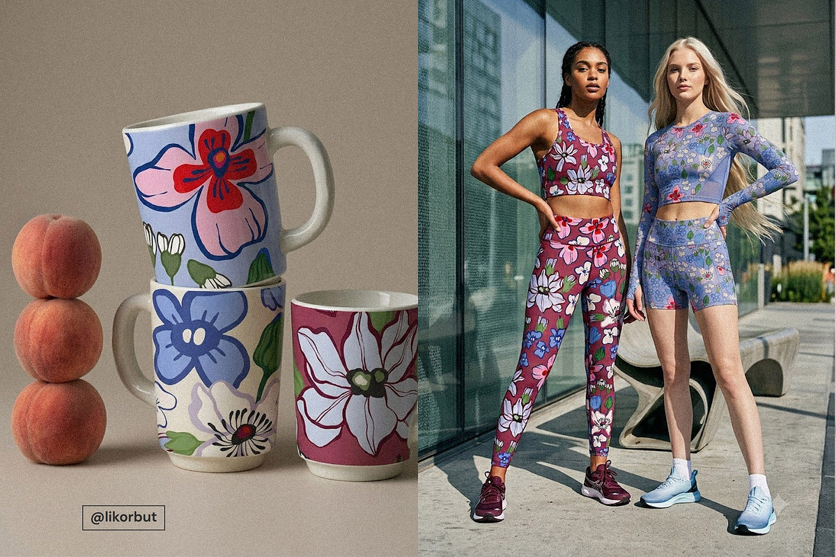Bold Folk Naive Dark Floral Pattern, a Pattern Graphic by likorbut (Photo 7 of 14)