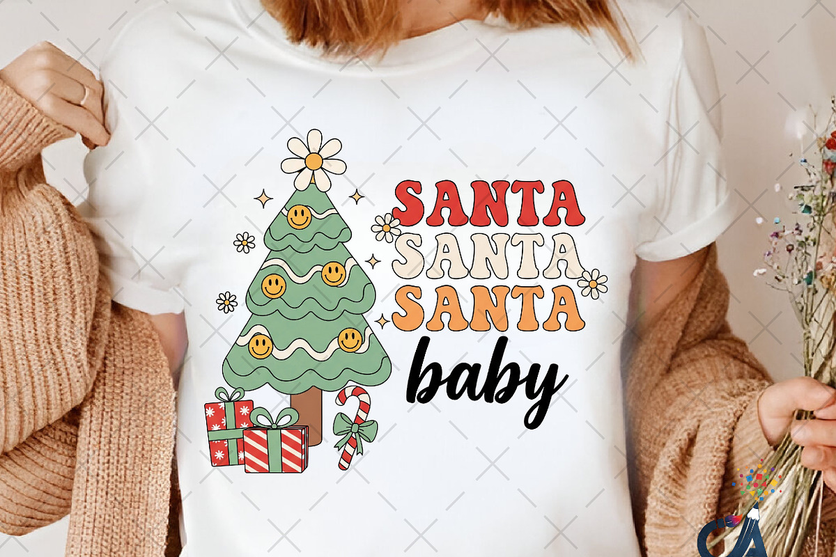 Santa Baby With Christmas Tree Png, an Illustration by Creative Art (Photo 5 of 6)