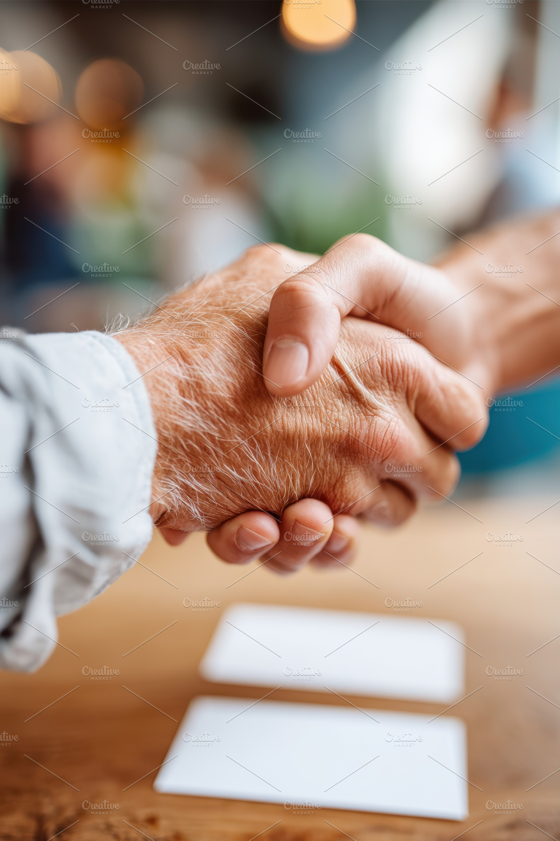 Handshake symbolizing partnership and agreement, a Business Photo by AlyaAnd