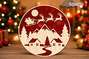Christmas Village Round Sign SVG, an Object Graphic by OK Design (Thumbnail 1 of 3)