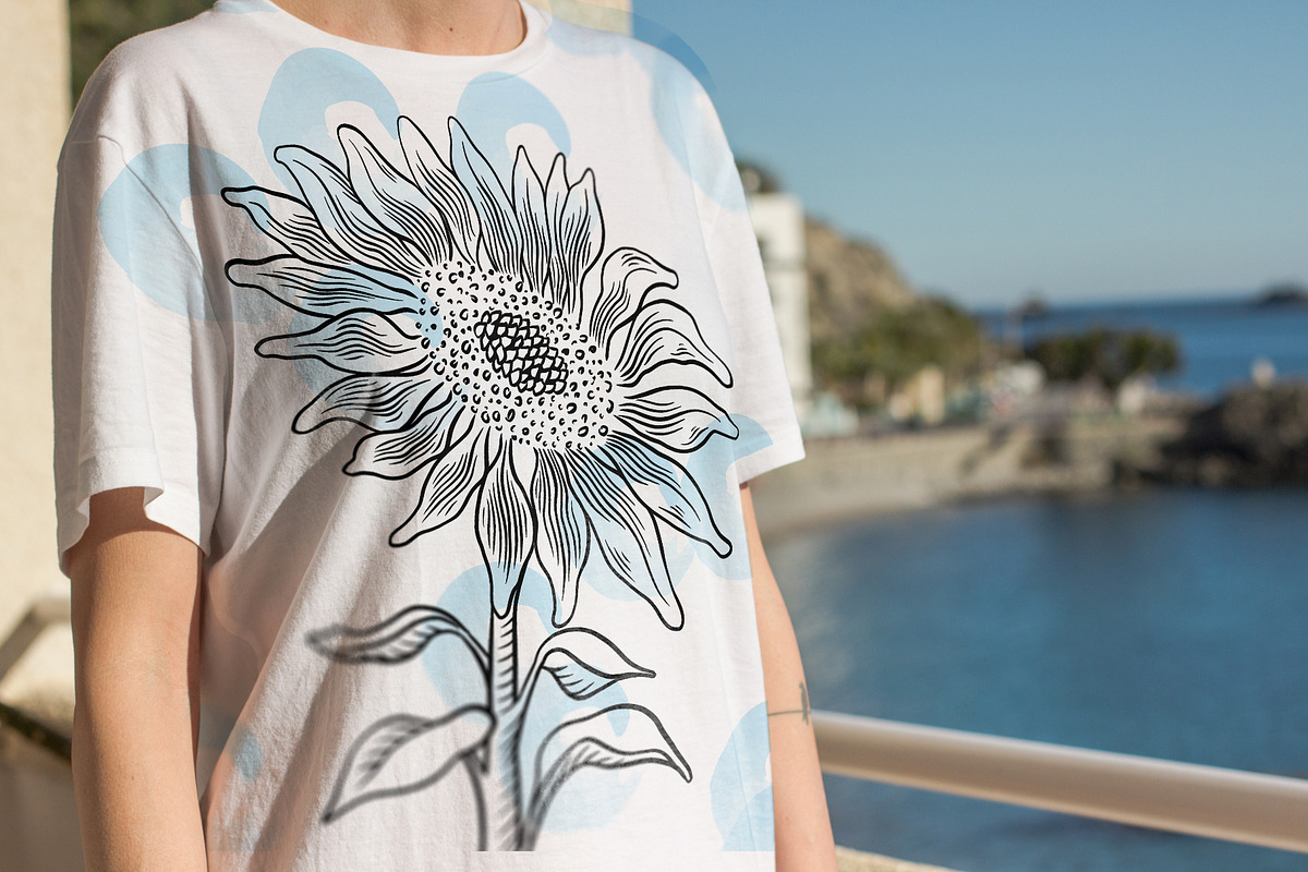 Sunflower clipart collection, an Illustration by Gennadi Digital Studio (Photo 7 of 7)