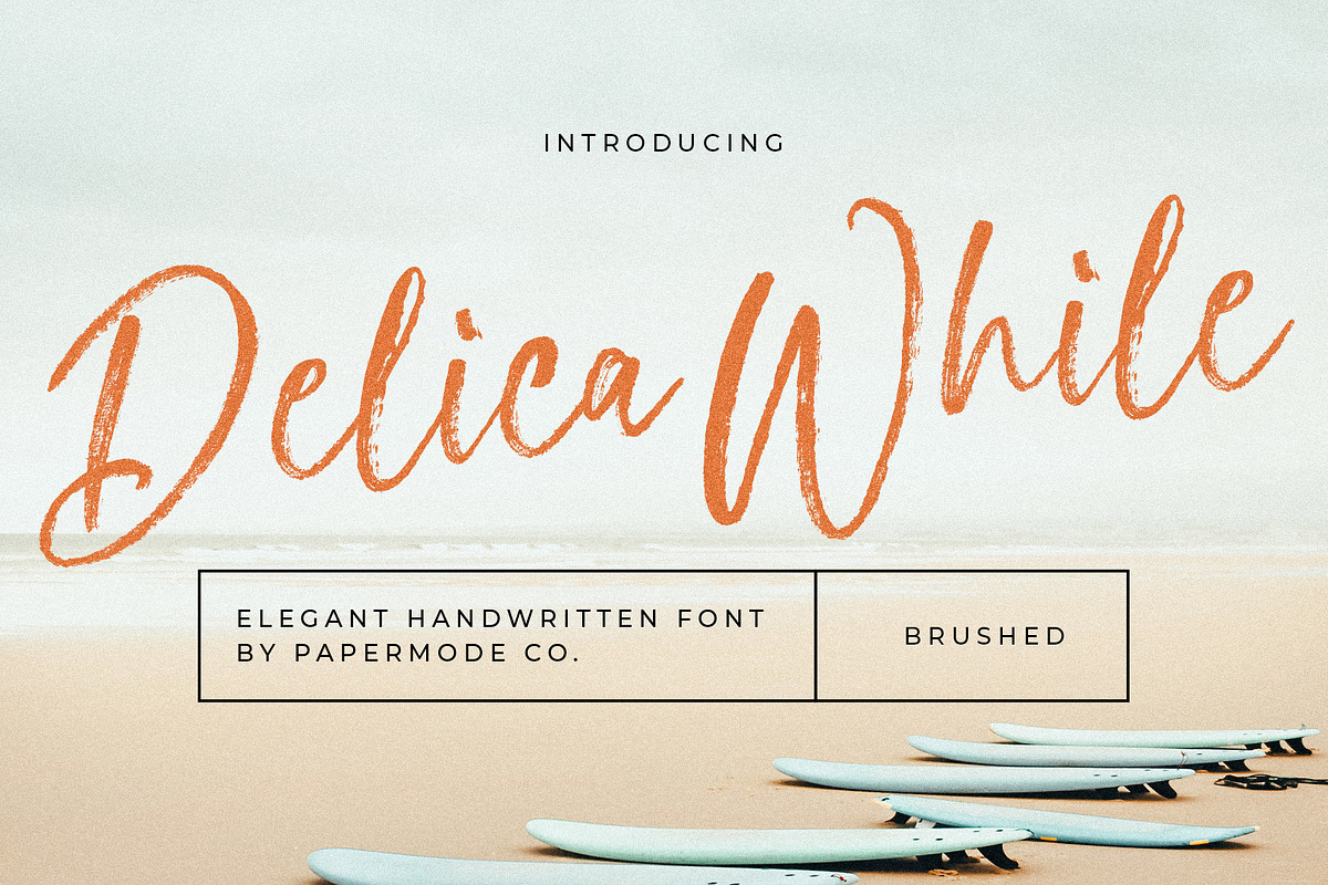 Delica While, a Handwritten Font by Papermode Co. (Photo 1 of 9)