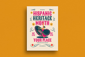 Modern Hispanic Heritage Month Flyer, a Flyer Template by VectorVactory