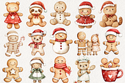 Gingerbread Festive Family Clipart, an Illustration by NadiaTheronArt (Thumbnail 2 of 4)