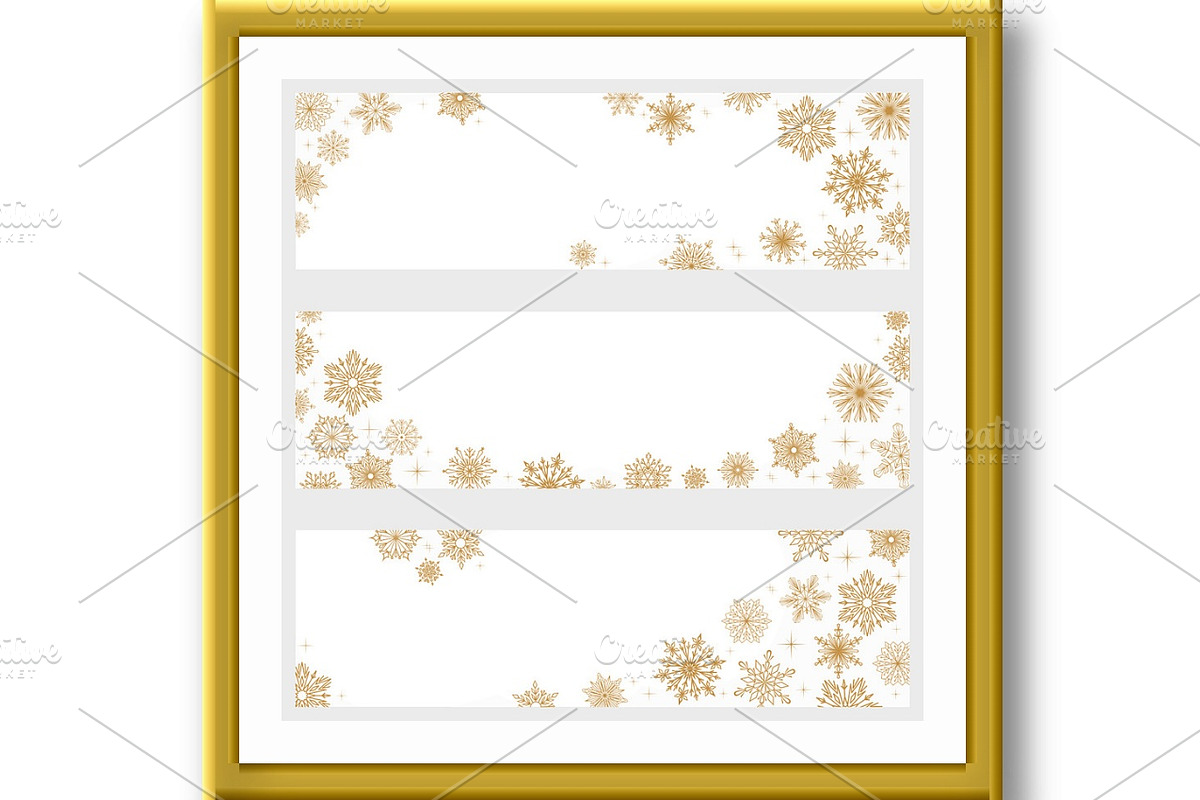 Vector banners with snowflakes, a Decorative Illustration by RODINA (Photo 2 of 3)