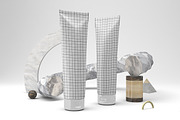 Abstract Cream Tube Mockup, a Packaging Mockup by Qaleb Studio (Thumbnail 1 of 2)