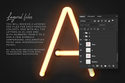 Neon alphabet kit, an Object Graphic by MiksKS (Thumbnail 8 of 11)