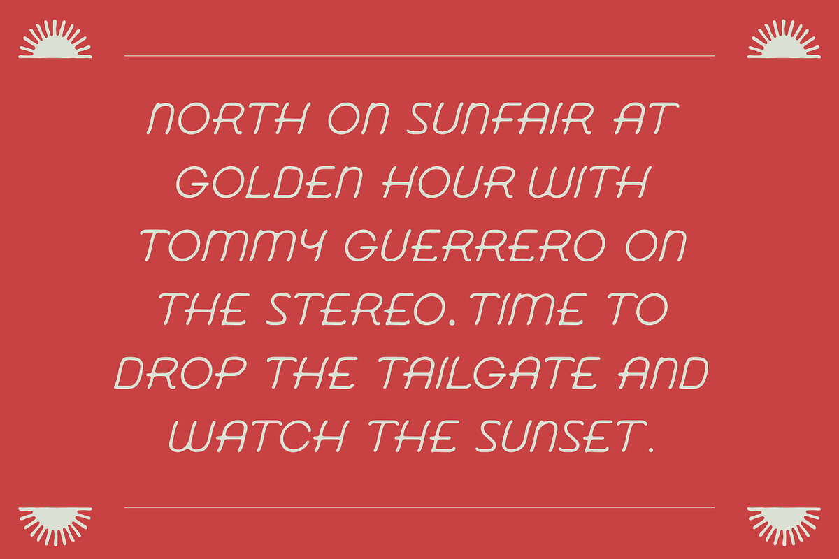 Sunfair | Slanted Sans Serif Font, a Handwritten Font by Amber Morgan (Photo 5 of 6)
