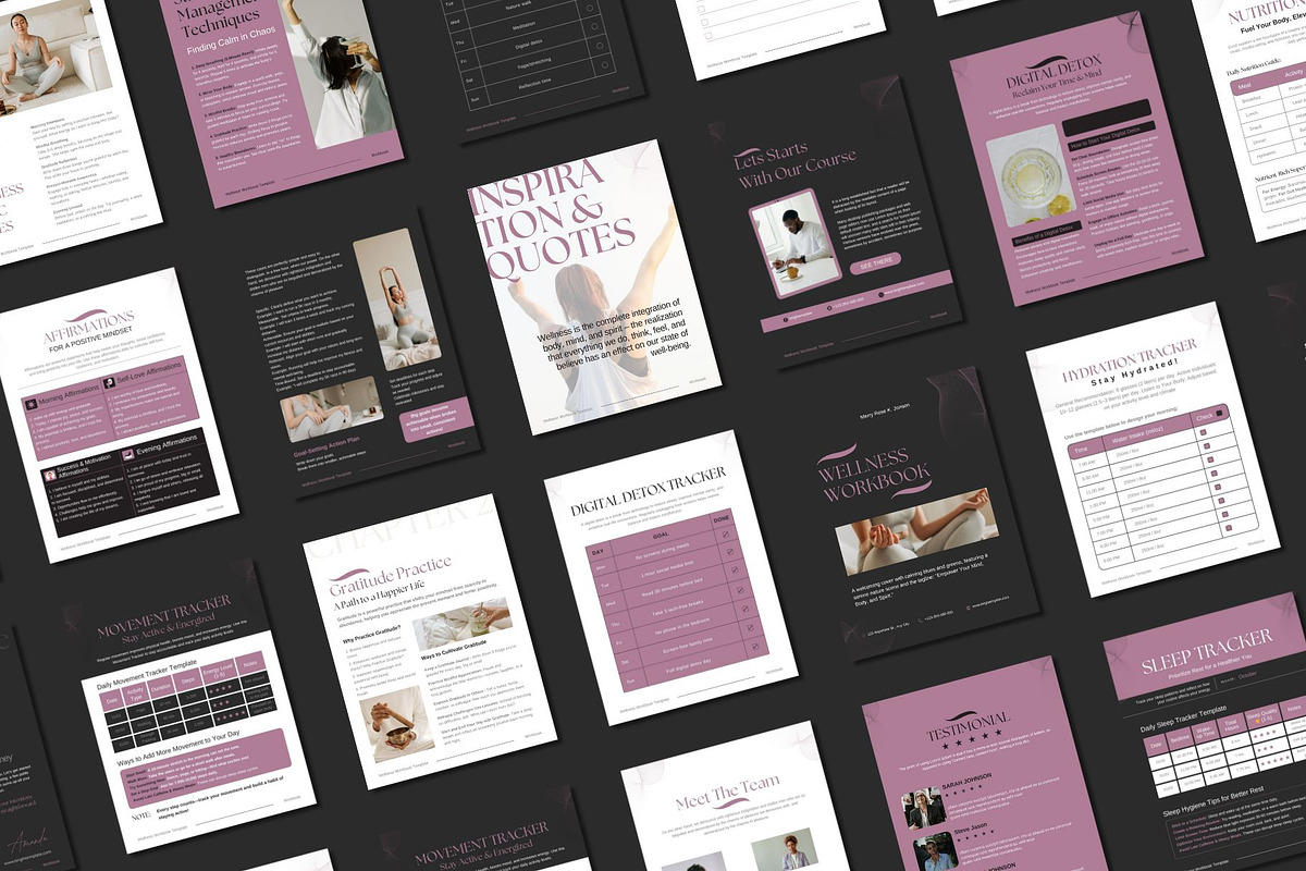 Wellness Coach Workbook Ebook Canva, a Magazine Template by TheBrightGrap (Photo 3 of 8)