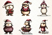Whimsical Penguin Clipart, an Illustration by DreamCafeArt (Thumbnail 8 of 8)