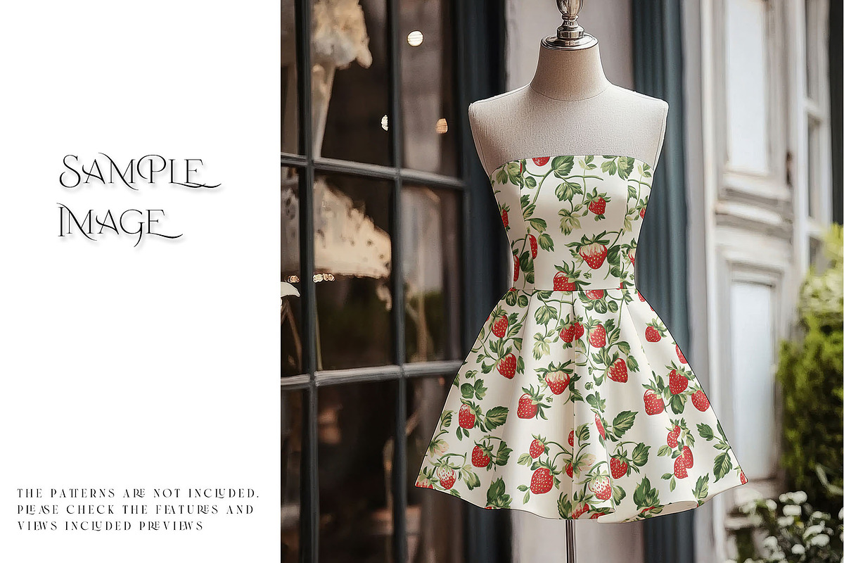 Women's Strapless Mini Dress Mockups, a Product Mockup by mock-ups (Photo 11 of 17)