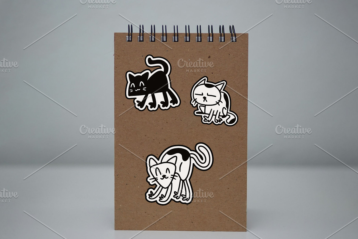 Hand drawn Cute Doodle Cats Clipart, an Animal Illustration by DeShoff Art (Photo 5 of 6)