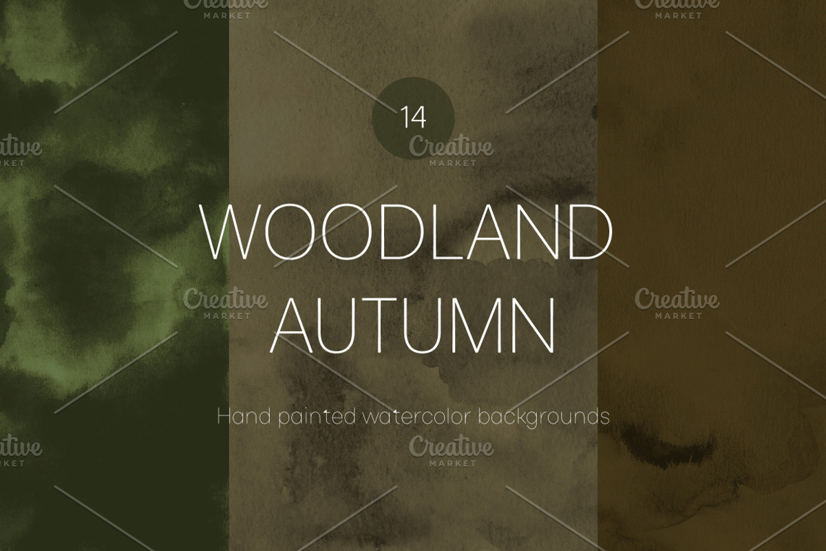 Woodland Autumn Backgrounds Pack, a Background Graphic by Art's and patterns (Photo 2 of 12)