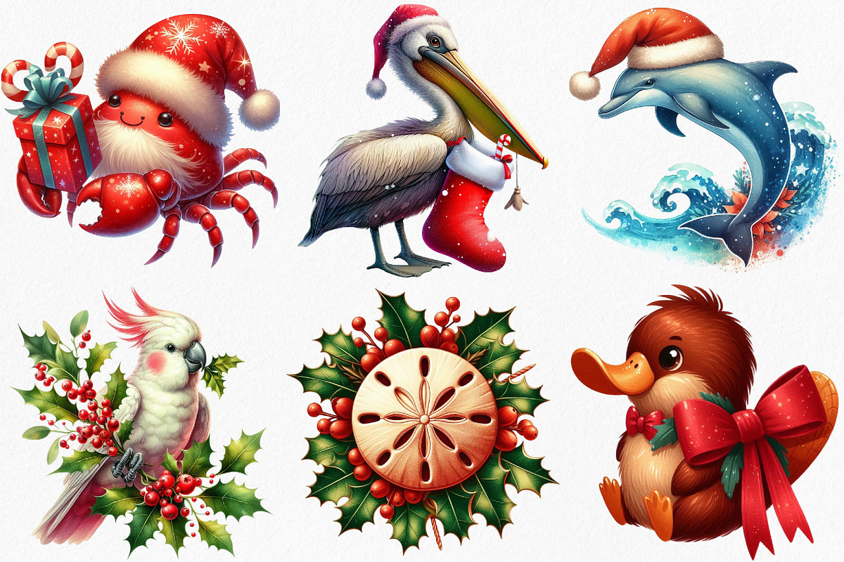 Australia Christmas Clipart, an Illustration by Canvas Craft (Photo 3 of 7)
