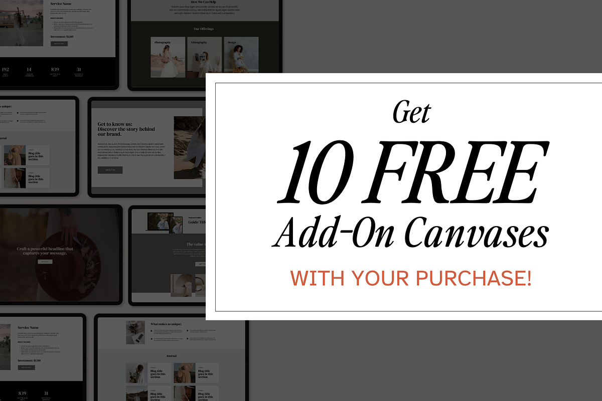 160+ Showit Add-On Canvas Templates, a Websites & App Template by Amanda Pena Design (Photo 7 of 11)