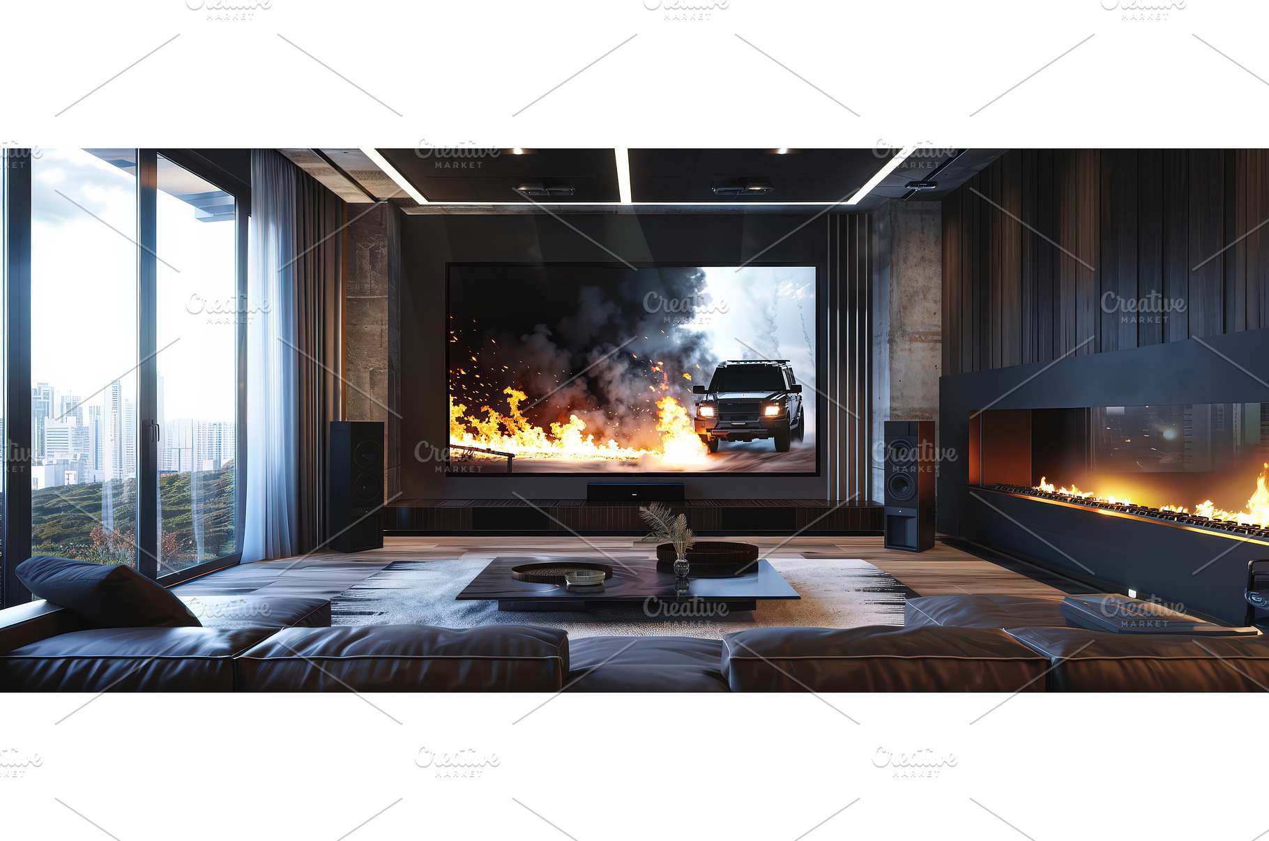 Modern luxury living room with home, an Architecture Photo by piter.goskov