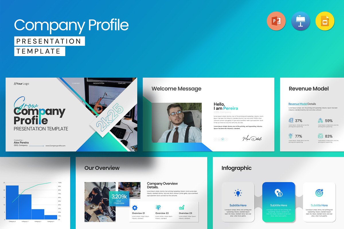 Company Profile Presentation, a Presentation Template by evgenystudio (Photo 1 of 8)