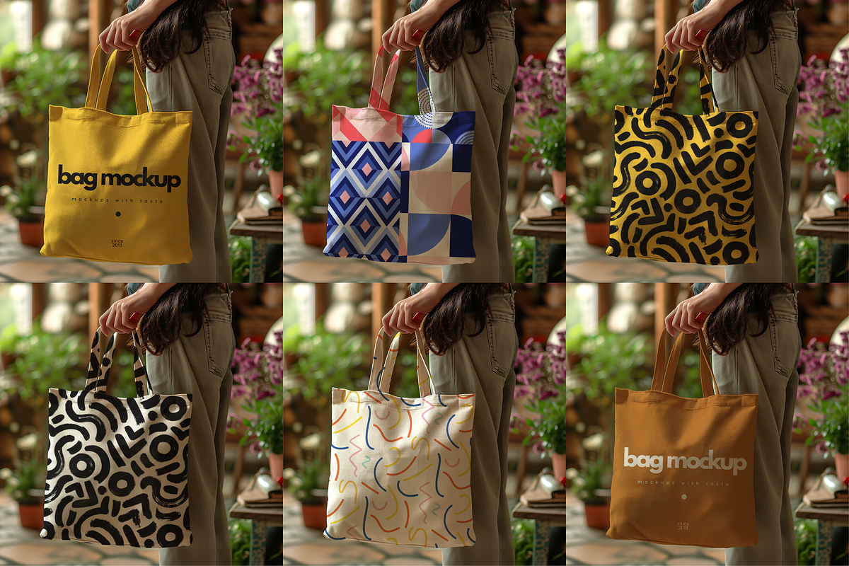 Hand Tote Bag Mockup B03, an Advertising Mockup by Northern Kraft (Photo 3 of 8)