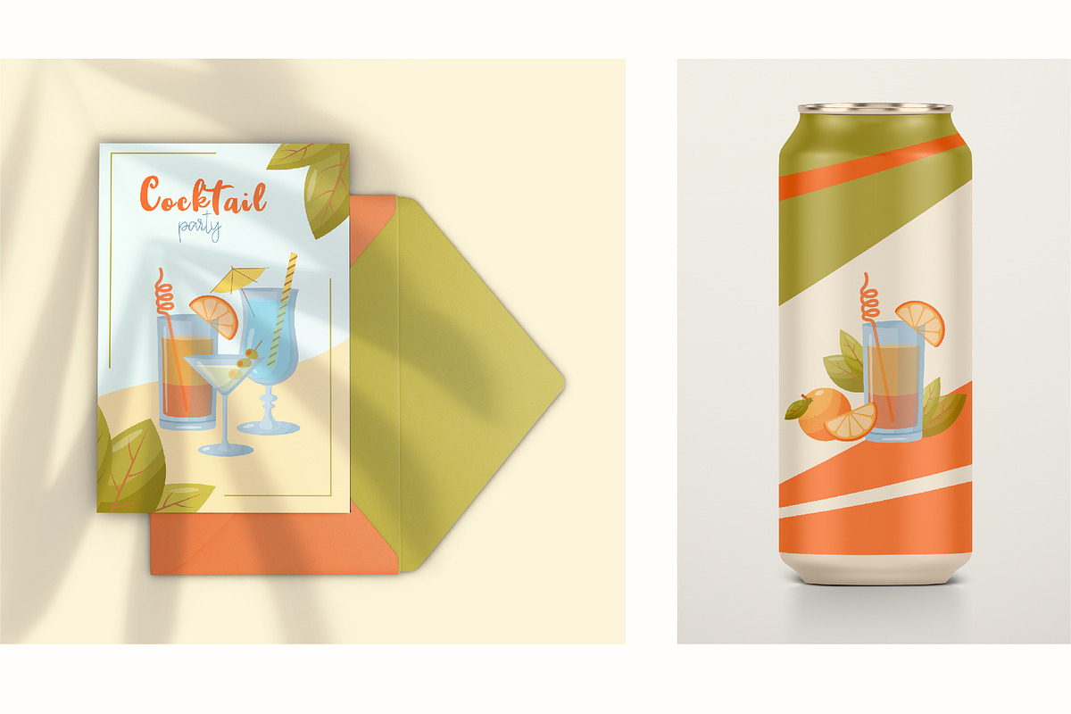 Cocktail Drinks Collection, a Food Illustration by IllarArt (Photo 7 of 10)