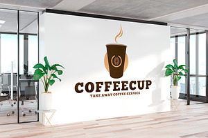 Take Away Coffee Shop Logo Template