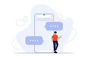 Messages concept illustration, a Technology Illustration by nivector (Thumbnail 2 of 5)