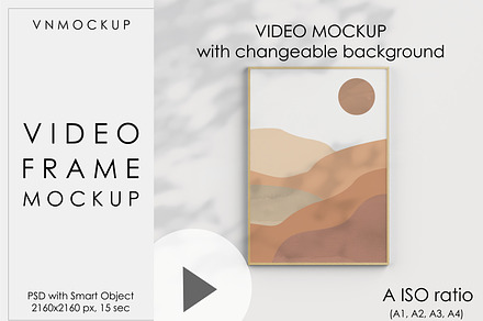 Video Frame Mockup, Motion Mockup, a Poster Template by VNmockup