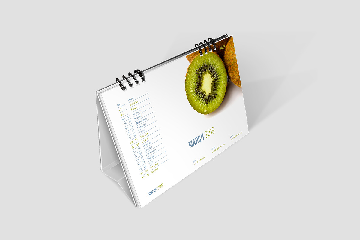 Desk Calendar for 2019, a Stationery Template by Vepix (Photo 4 of 13)