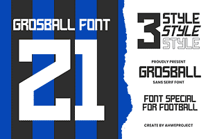 Grosball, a Sans Serif Font by ahweproject