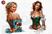 Burlesque Cabaret Woman clipart Set, a Person Illustration by ThatsDesignArt (Thumbnail 6 of 10)