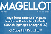 Magellot – Modern Geometric Sans, a Sans Serif Font by Drizy (Thumbnail 2 of 10)