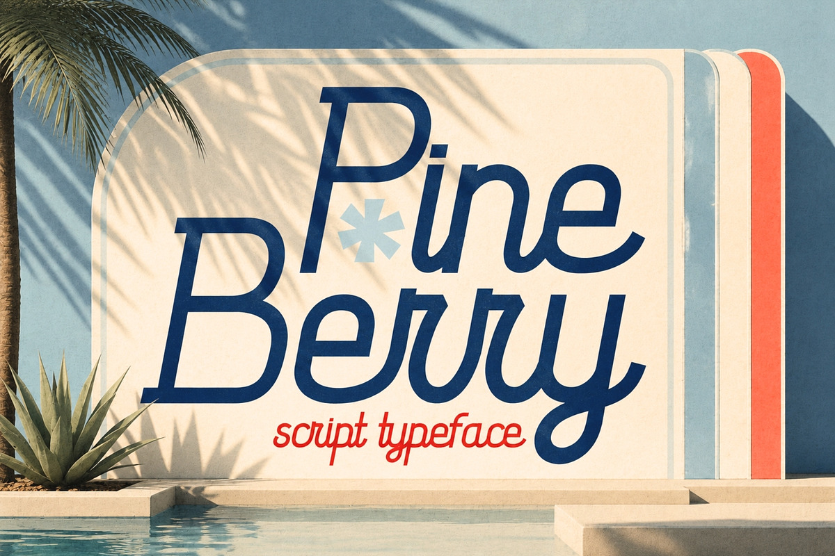 Pineberry - Script Typeface, a Script Font by HipFonts (Photo 1 of 7)