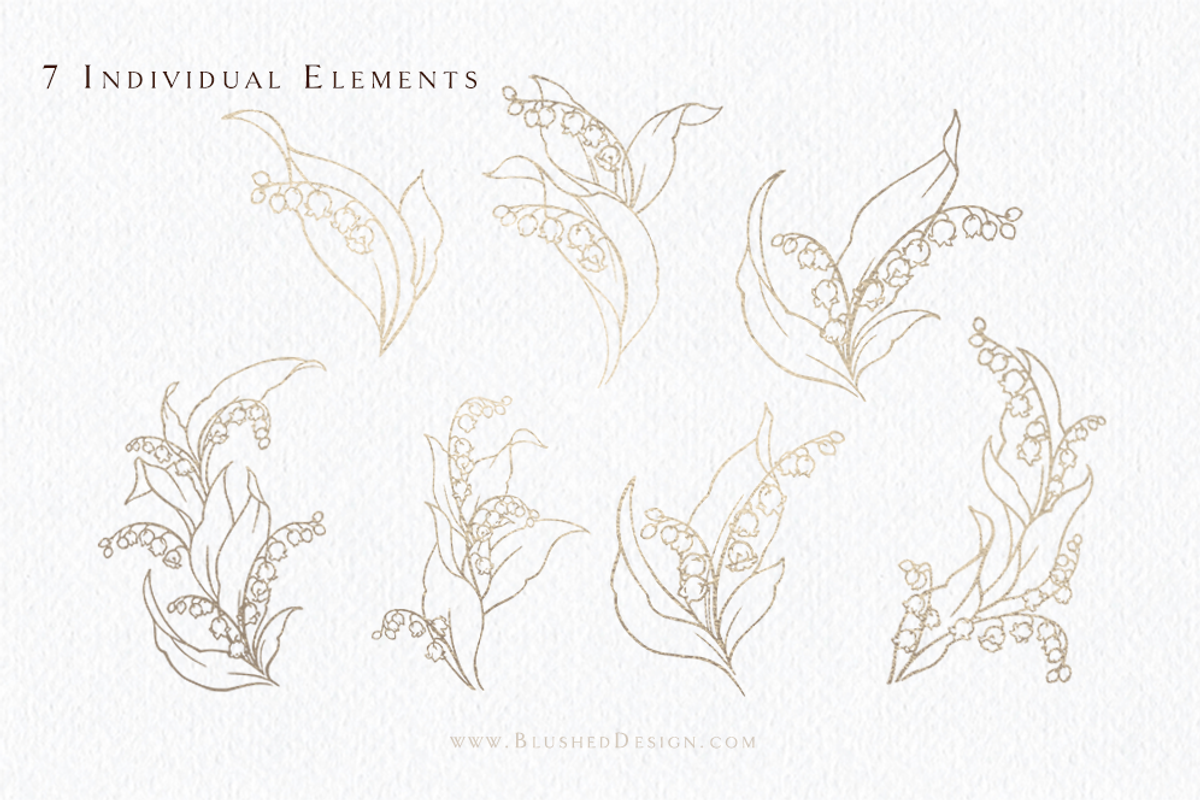 Lily of the Valley Logo Illustration, a Graphic by Blushed Design by Katrina (Photo 7 of 9)