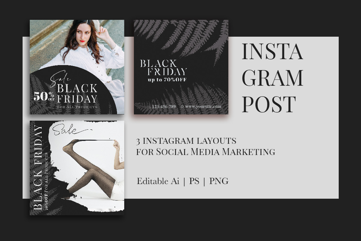 Black Friday: Social Media Tempates, a Social Media Template by Lumitar (Photo 3 of 5)