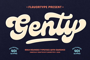 Genty - Bold Rounded Typeface