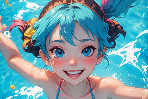Cheerful Anime Girl, a Person Photo by Hamza067