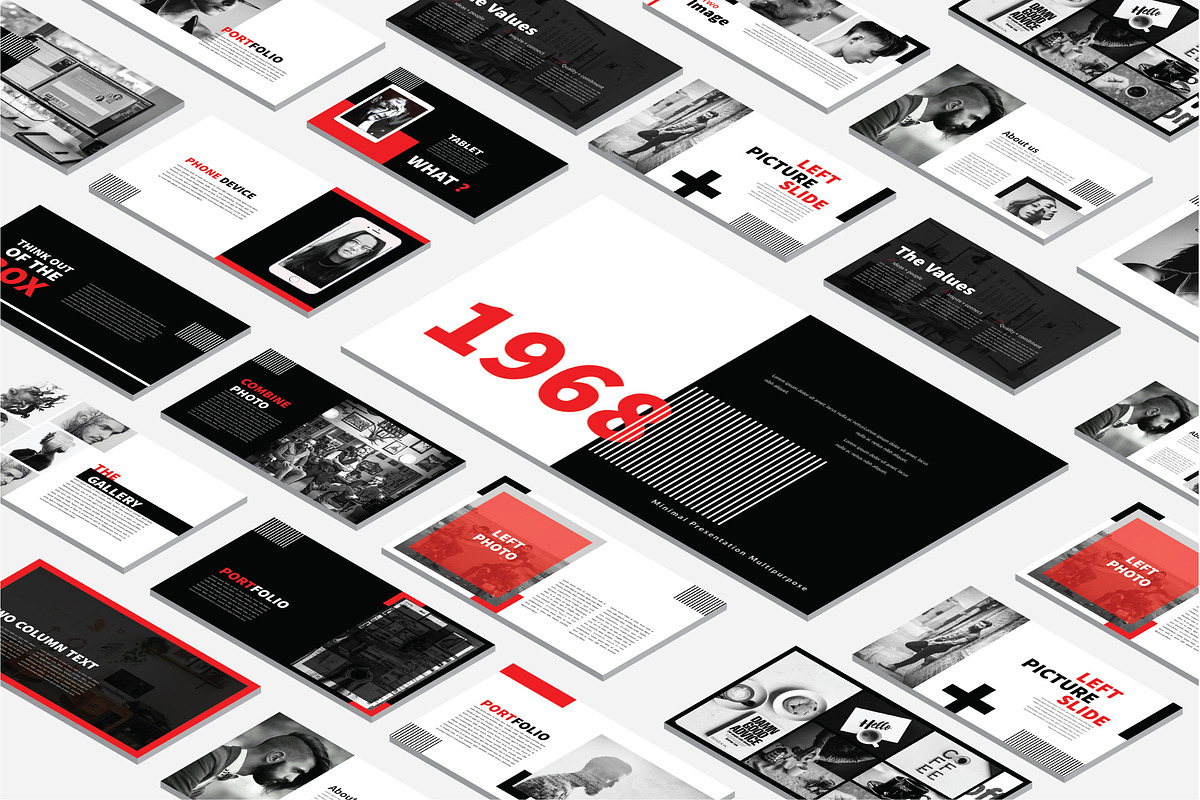 Black Modern Layout Powerpoint, a Presentation Template by Dirtytemp Studio
