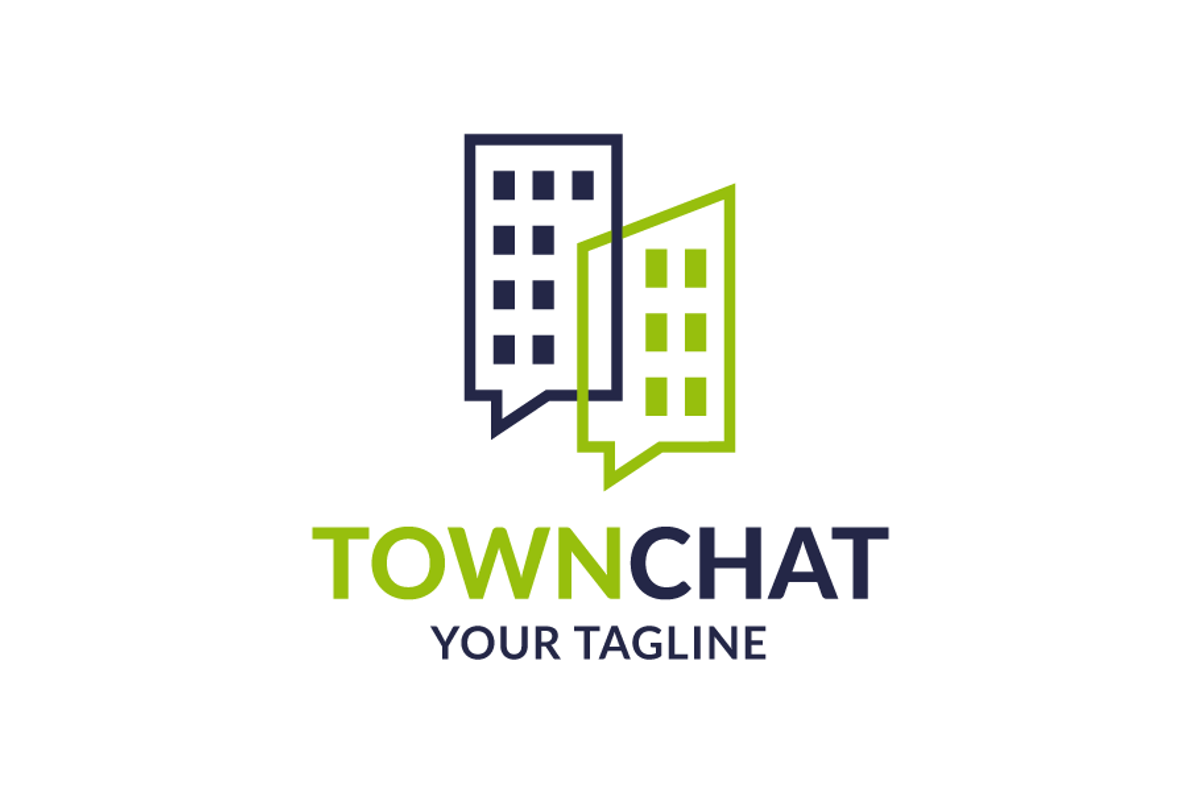Town Chat Logo, a Branding & Logo Template by brandphant