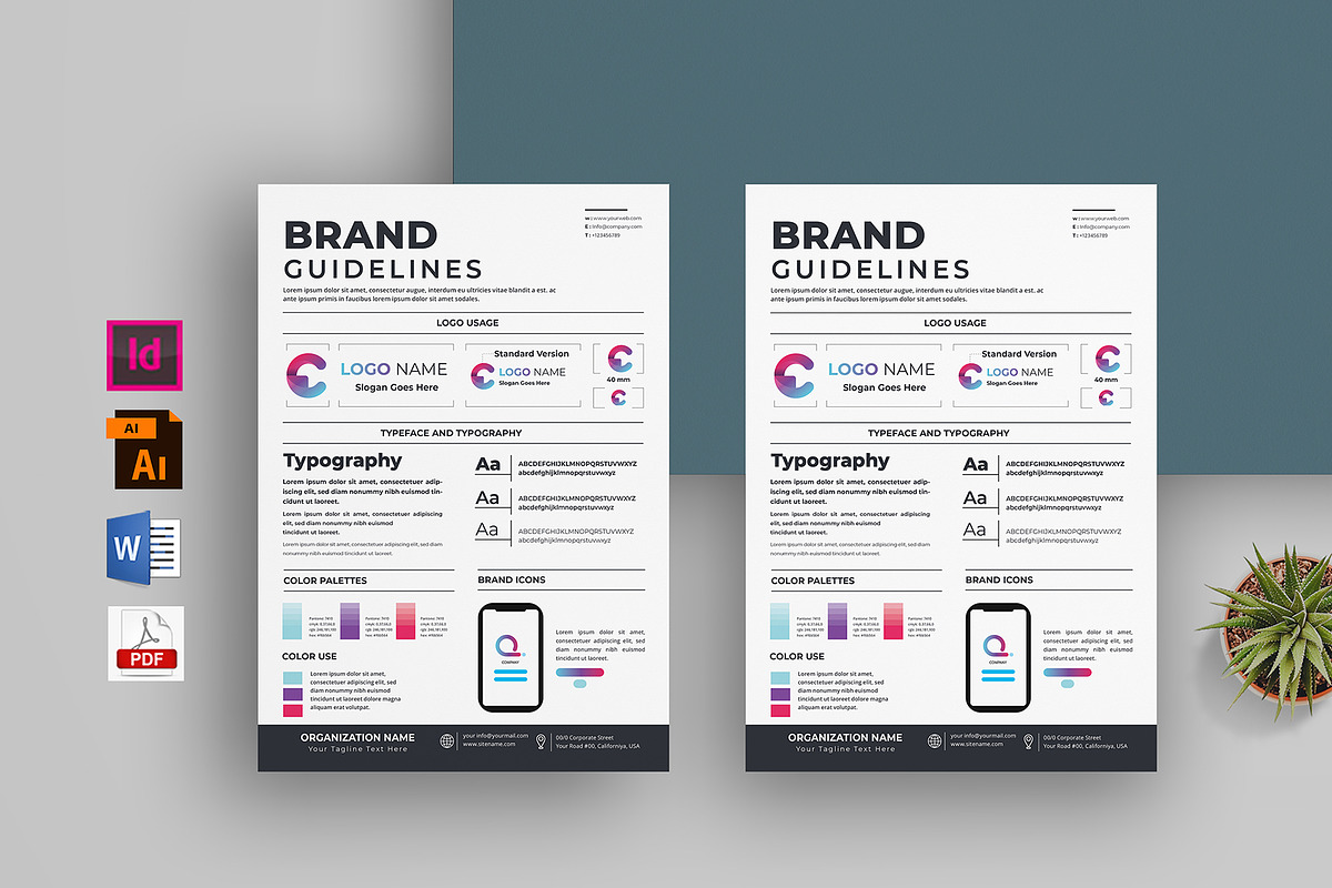 Brand Guidelines | Word & Indesign, a Poster Template by obayes (Photo 1 of 3)