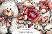 Romantic Watercolor Love Clipart, an Illustration by SinaCreation (Thumbnail 1 of 9)