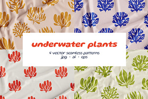 Corals, seaweed seamless patterns, a Pattern Graphic by Good Studio