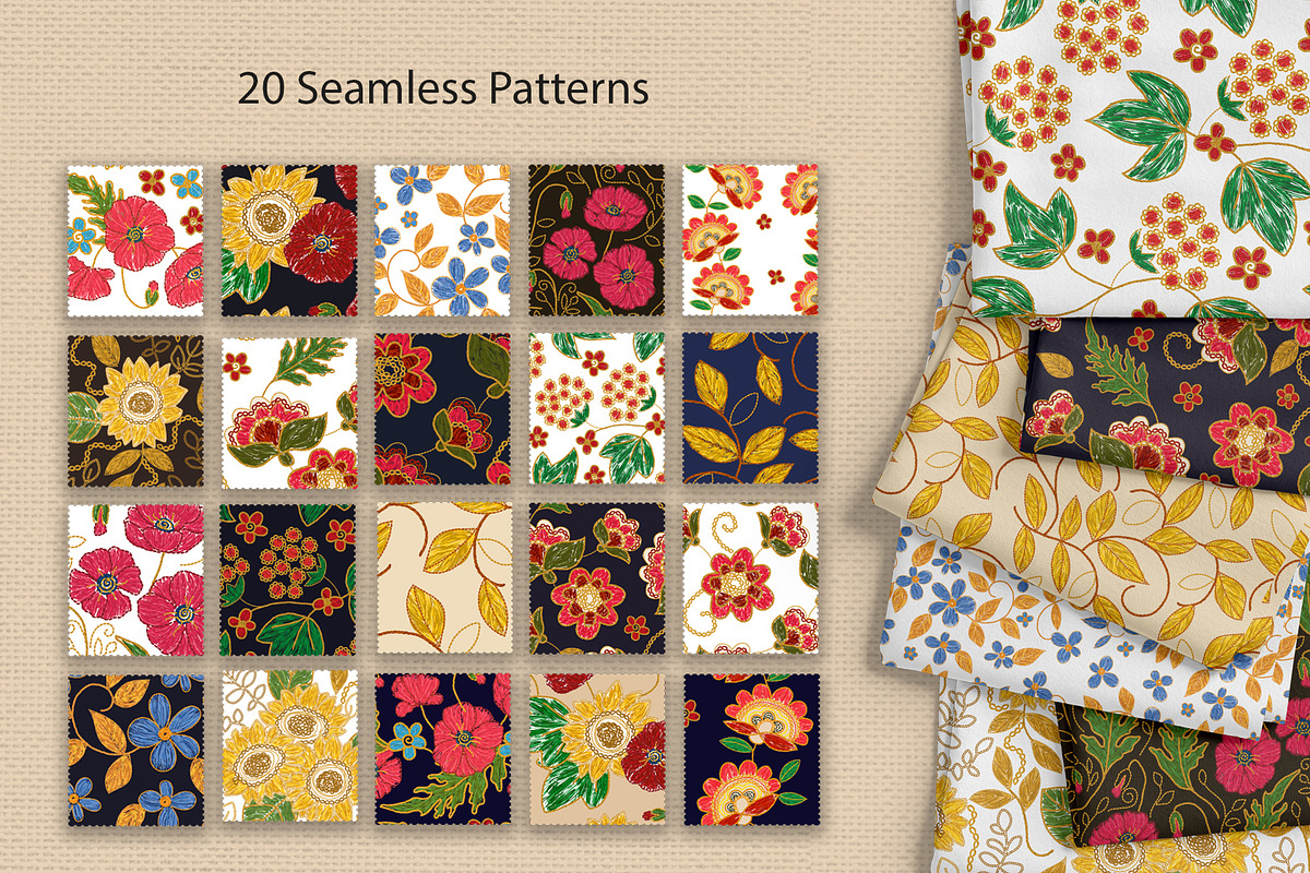 Ukrainian Embroidery Flowers, a Decorative Illustration by Red Ink (Photo 5 of 9)