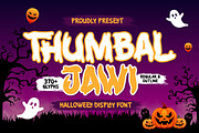 Thumbal Jawi Halloween Display Font, a Handwritten Font by twinstd (Thumbnail 1 of 9)