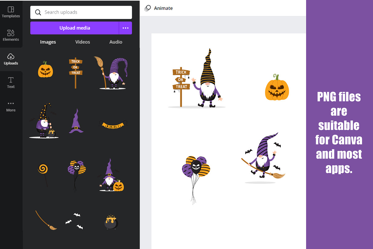 Halloween gnomes clipart, an Illustration by KeronnArt (Photo 5 of 6)